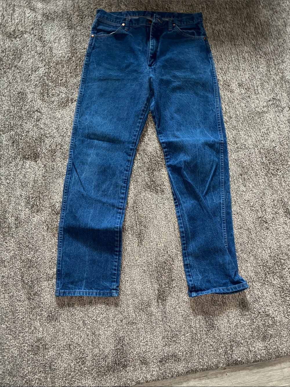 Wrangler Light Blue and Dark Blue Denim Jeans with Waist Label 34x34